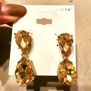 Dangle Gem Stone Earrings